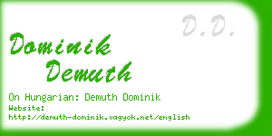 dominik demuth business card